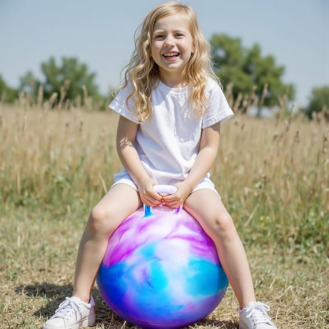 PlayZap Hopper Balls for Kids 6-12, 20 Inches Bouncy Ball with Handle, 20" Inflatable Bouncing Hopper, 50cm Bouncing Toys, Outdoor Hopping Toys for Girls Boys Gifts