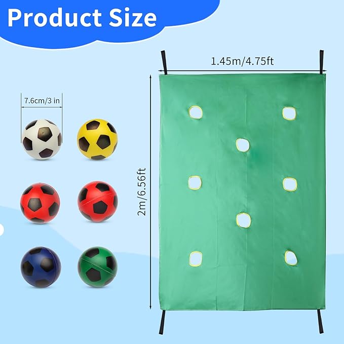 Field Day Games, Team Building Games, Teamwork Group Games for Party Outdoor, with 6 Pieces Soft Balls