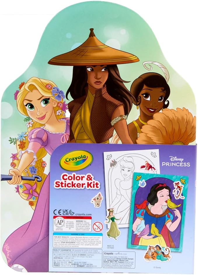 Crayola Disney Princess Color & Activity Set, 20 Princess Coloring & Stickers - 040769