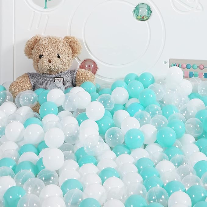 STARBOLO Ball Pit Balls for Toddlers Pack of 100 200 500 - BPA&Phthalate Free Non-Toxic Crush Proof Soft Plastic Balls for 1-5Years Old Toddlers Girl Kids Birthday Pool Playpen Tent Party