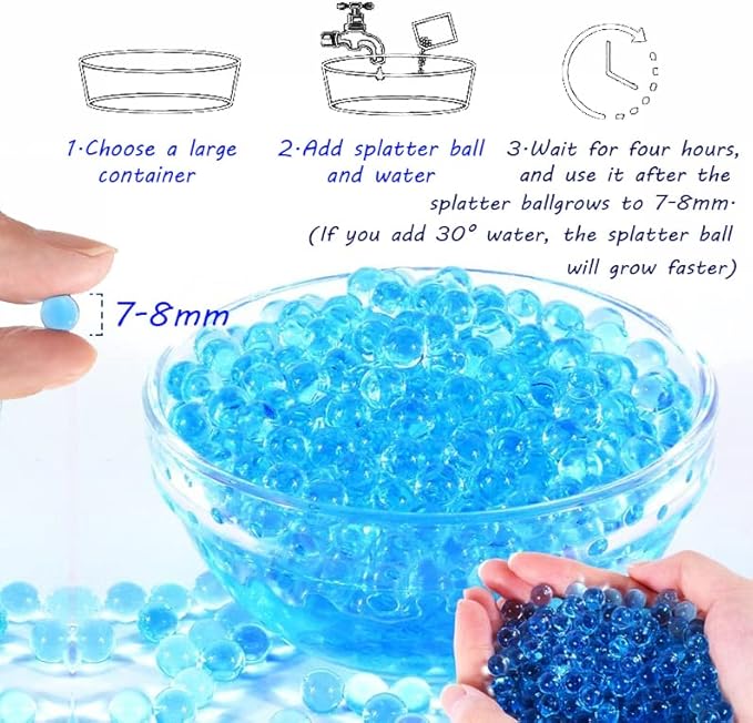 Gel Ball Blaster,Splatter Blasters, with Auto and Manual Dual Mode,Outdoor Team Games Gel Ball Blaster - Ages 14+