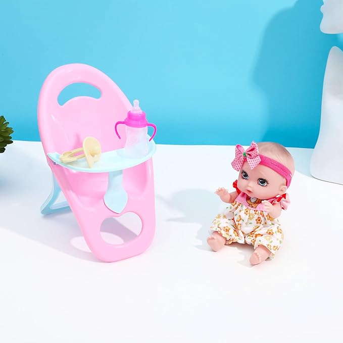 ONEST 4 Pieces 6 Inch Dolls with Accessory Cute Doll Mini Doll with Clothes Mini Dolls with Accessories