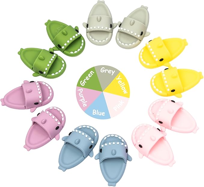 Clothing Shark Summer Sandals for Dolls - Open-Toe Slippers, Cute Accessories for Photography, Display & Collectors Age Limit 15 (Yellow)