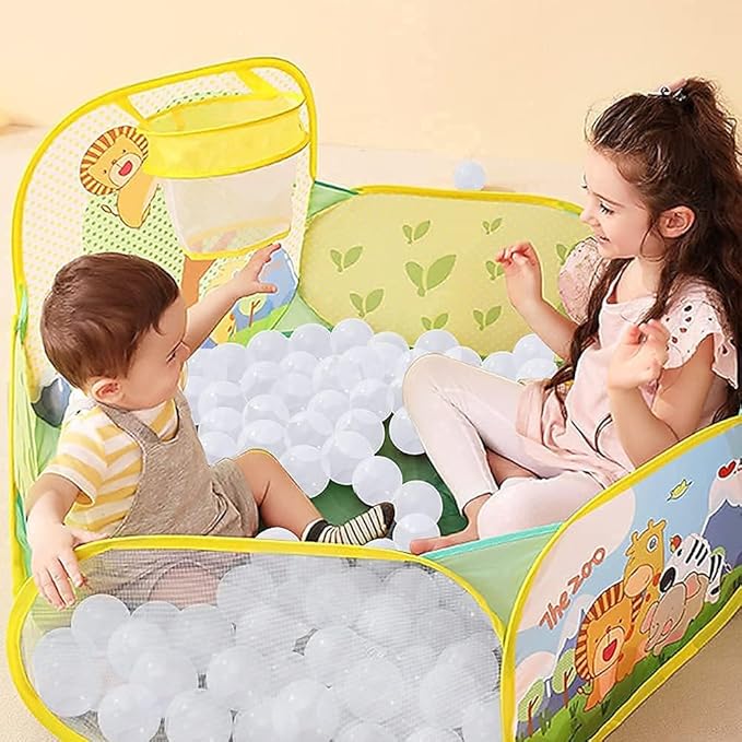 Ball Pit Balls for Kids, Plastic Refill 2.2 Inch Balls, 100 Pack, Bright Colors, Phthalate and BPA Free, Includes a Reusable Storage Bag with Zipper