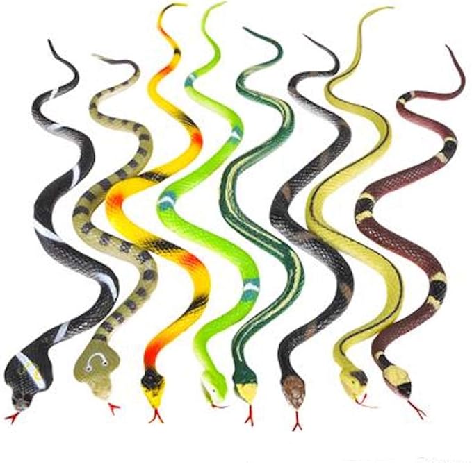 Rhode Island Novelty 14 Inch Rain Forest Snakes, Two Dozen Assorted