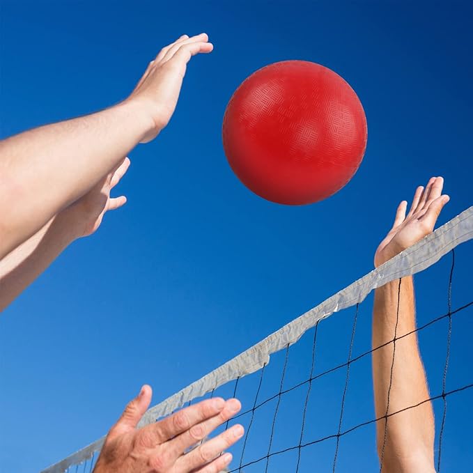 24Pcs Playground Balls 6 Inch Kick Ball Red Dodgeball Bouncy Inflatable Ball Playground Ball Bulk for All Groups,Dodgeball,Handball,Indoor/Outdoor Game, Picnic,Yoga