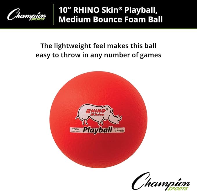 Champion Sports Rhino Skin Medium Bounce Dodgeballs