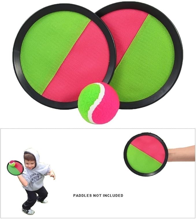 YMCtoys Replacement Sticky Balls for Toss and Catch Sport Game, Hook and Loop, Refill Pack of 6