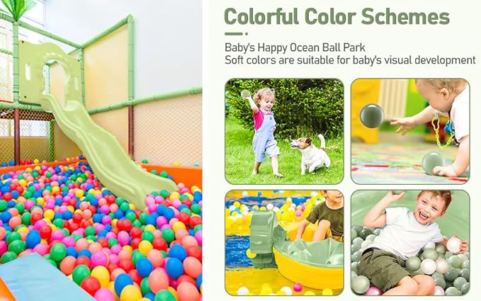 Clear Ball Pit Balls - Crush Proof Plastic Toy Balls for Boys and Girls