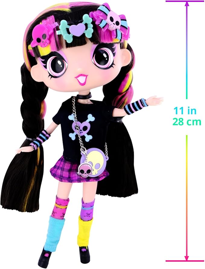 Decora Fashion Girlz 11" Doll - Luna Stickers & Endless Style Fun for Creative Play