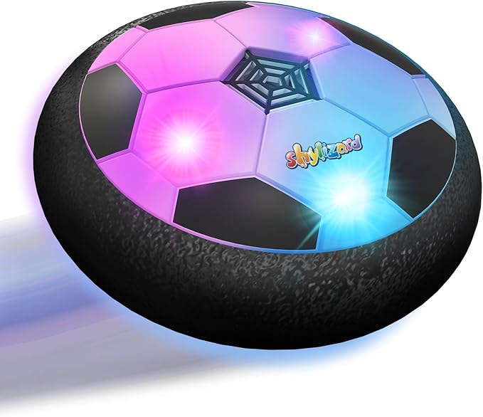 Hover Soccer Ball,Boys Toys Gifts for 3 4 5 6 7 8 Years Old,Air Power Kids Soccer Ball with LED Light,Hover Soccer Ball Indoor for Kids 3-5 6-8,Outdoor Indoor Game for Boys and Girls