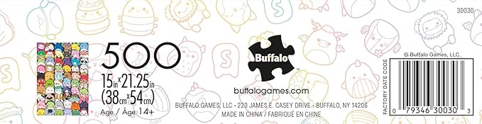 Buffalo Games – Squishmallows - 500 Piece Silver Select Jigsaw Puzzle - Colorful Puzzles for Adults – Precision-Cut Pieces, Beautiful Artwork, and Hours of Relaxing Fun