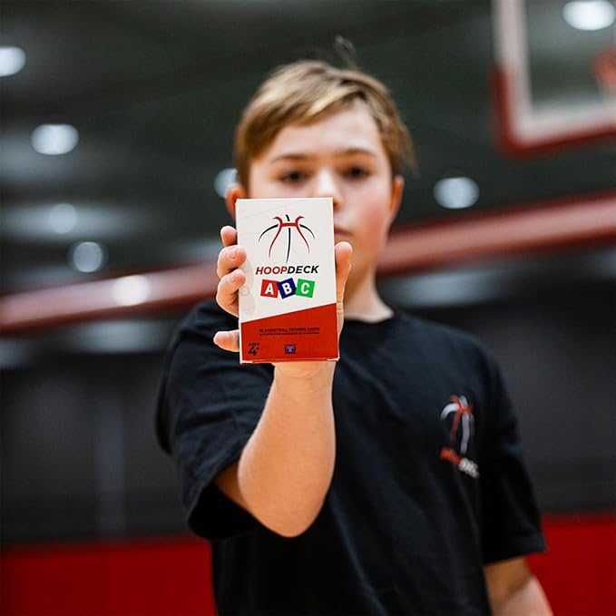 HoopDeck ABC Youth Basketball Training Cards | Alphabet Skill Drills for Kids | Ball Handling, Shooting & Agility Practice | Basketball Trainer for Ages 4+