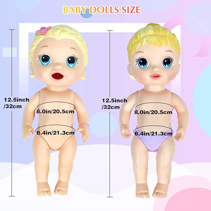 ARTST Alive Baby Clothes, 7 Sets Baby Doll Clothes Accessories Dress Swimsuit Outfit for 10-12 Inch Dolls Girls Birthday Xmas