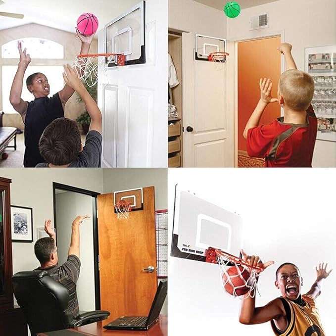 Shindel 6Pcs Mini Basketball, 4.7 inches Small Basketball with Pump for Kids and Adults, Party Favors