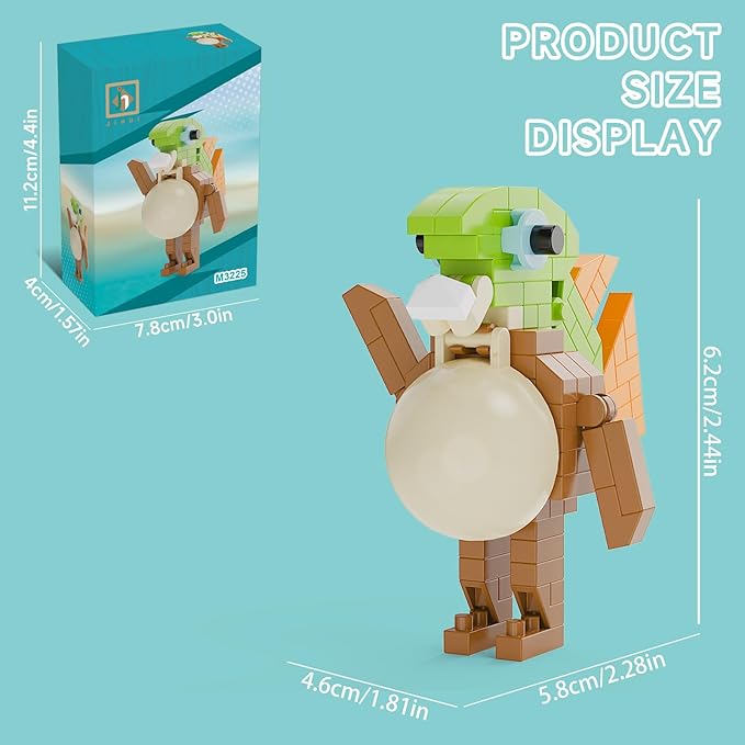 Italian Brainrot Action Figure Building Kit, Brainrot Toys, Creative STEM Construction Blocks, Collectible Desk Decor Gift for Adults & Teens 14+(TRIPPI TRIPPI)
