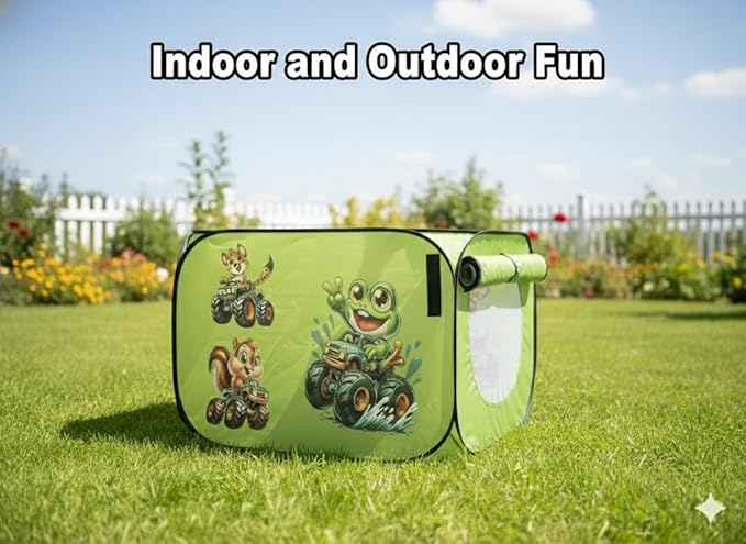 Pop Up Kids Play Tent – Foldable Playhouse for Boys, Girls, Toddlers & Babies with Carry Bag, 44 X 27'' Polyester, See-Through Breathable Mesh, Ideal for Birthday Gift, Kids Tent Indoor Outdoor