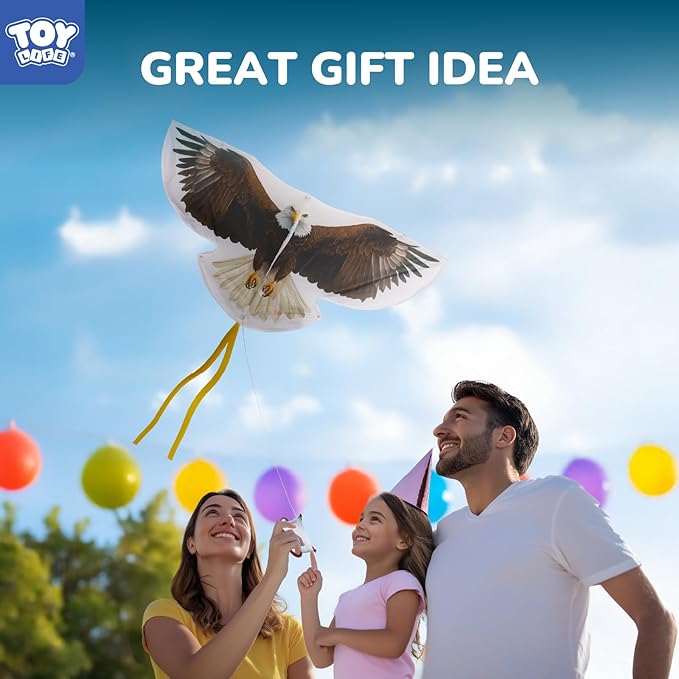 TOY Life 48.4'' Large Kites Easy to Fly for Kids Adults with 328.1 FT String, Beach Kite Outdoor Game Outside Toys Activity Summer Toys for Kids