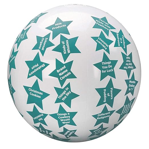 S&S Worldwide Toss 'n Talk-About Ball II. 24" Flat Diameter. Encourages Social Interaction & Mild Physical Activity. Includes Activity Guide. for Seniors to Teens.