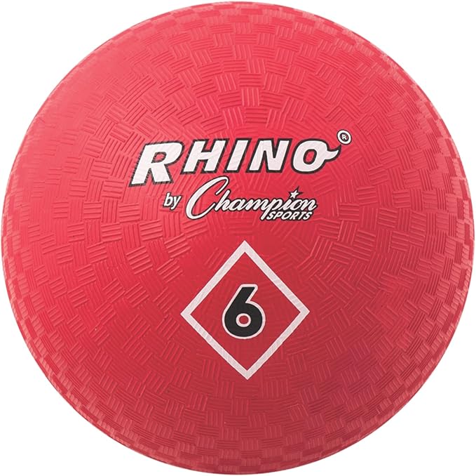 Champion Sports Playground Ball – Durable High-Bounce Ball, Sizes 5", 6", 7", 10", 13" & 16" for Gym, Recess & Play