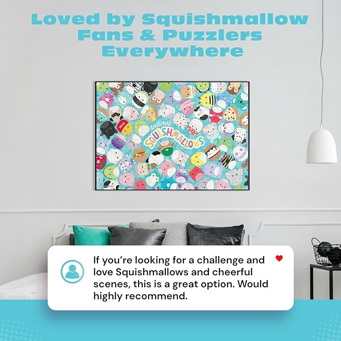 Buffalo Games - Squishmallow Friends 300 Piece Jigsaw for Teens and Adults Colorful Large Pieces Puzzle
