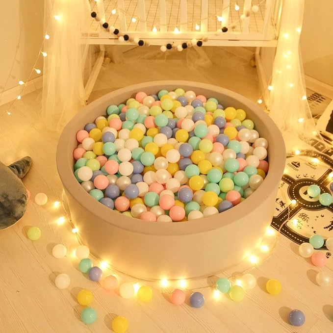 GOGOSO Ball Pit Balls for Toddlers Kids Plastic Balls for Ball-Pit Playpen Pool Baby Play Pastel BPA-Free Non Toxic Play Pastel Crush Proof Bal 50 100 200 500 1000 Count