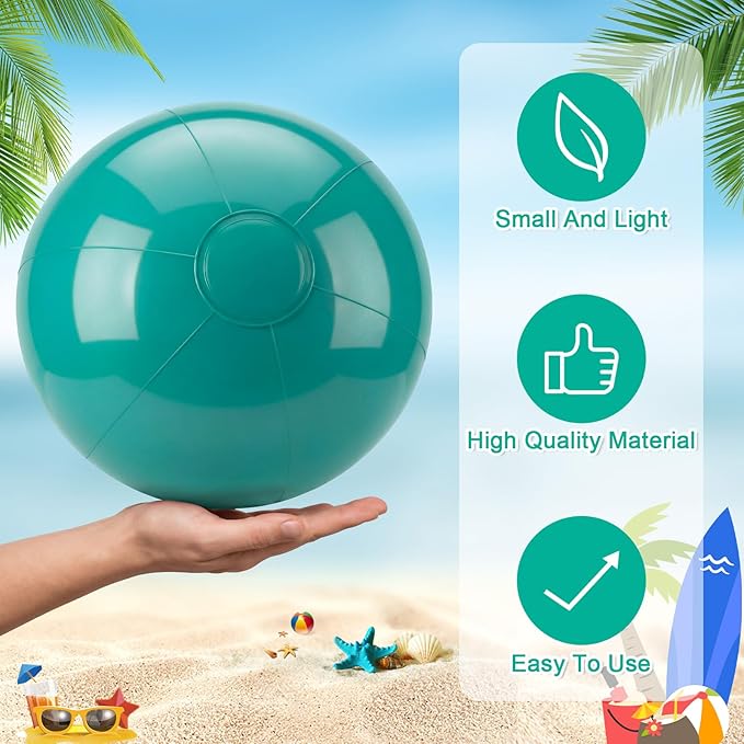 Realspring 24 Pcs Inflatable Beach Balls for Kids Bulk Pastel Solid Color Jumbo Beach Ball Swim Pool Floating Toys Baby Shower Birthday Summer Party Decor(Colorful,12.5 Inch)