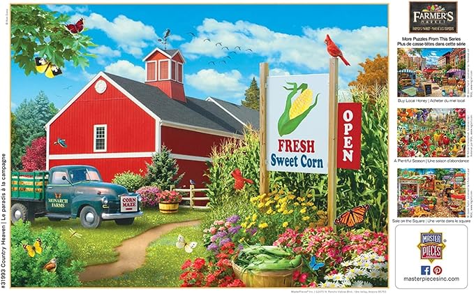 MasterPieces 750 Piece Jigsaw Puzzle for Adults and Family - Country Heaven - 18"x24"