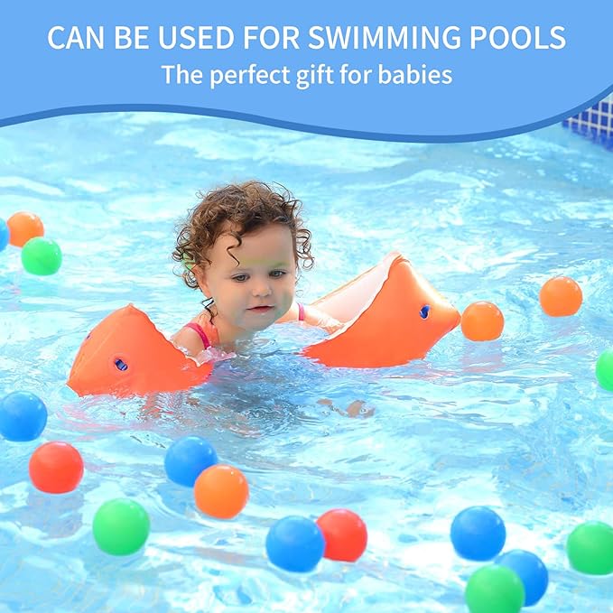 MoonxHome Ball Pit Balls for Toddlers, BPA Free Crush Proof Plastic Toy Balls for Ball Pit, Children's Pool Water Toys, Macaron Ocean Balls for Play Tent 2.15 Inch Pack of 100 200 500 800 1000