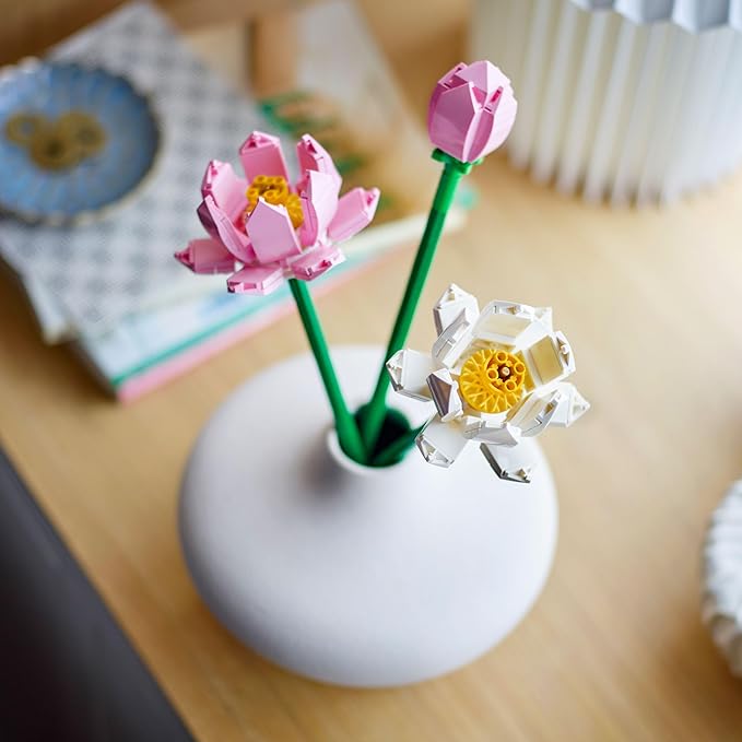 LEGO Lotus Flower - Building Toy for Kids, Girls & Boys, Ages 8+ - Artificial Lotus Flowers for Home Decor & Display - Creative Gift Idea for Her & Him - 40647
