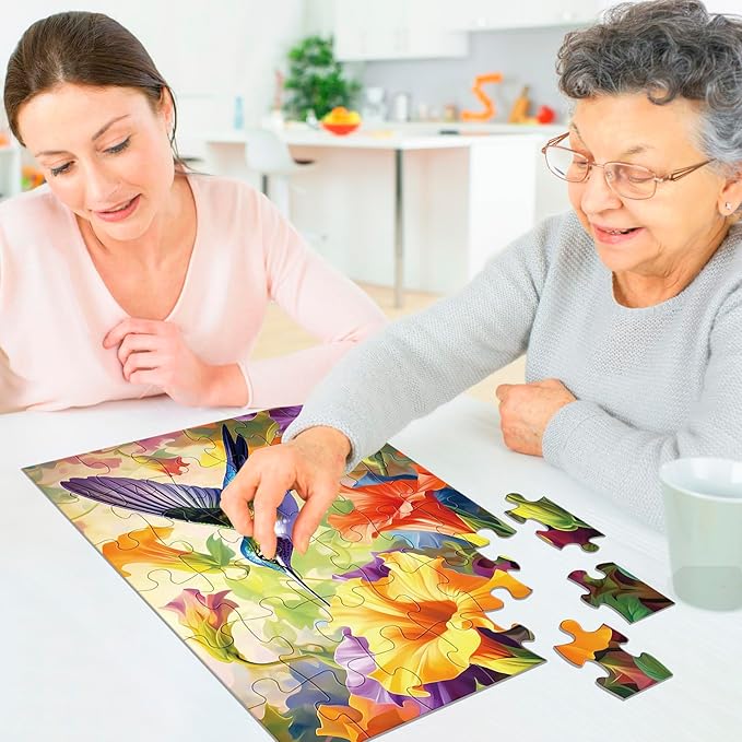 6 Packs 36 Pieces Large Puzzles for Seniors,Dementia Puzzles for Elderly Adults,Jigsaw Puzzles for Adults Seniors with Alzheimer's Dementia with 6 Storage Bags