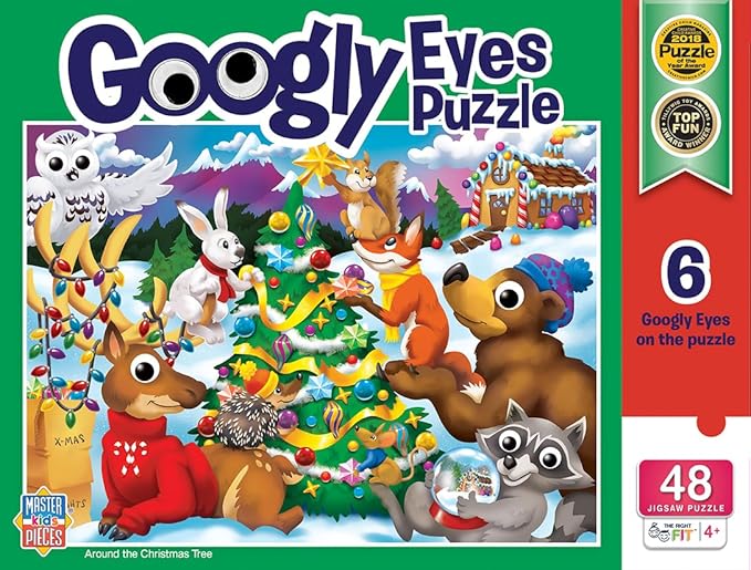 MasterPieces Holiday - Googly Eyes - Around The Christmas Tree 48pc Puzzle