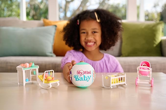 5 Surprise My Mini Baby Series 1 (2 Pack) by ZURU, Collectible Mystery Capsule, Toy for Girls, Realistic Miniature Baby, Playset and Accessories