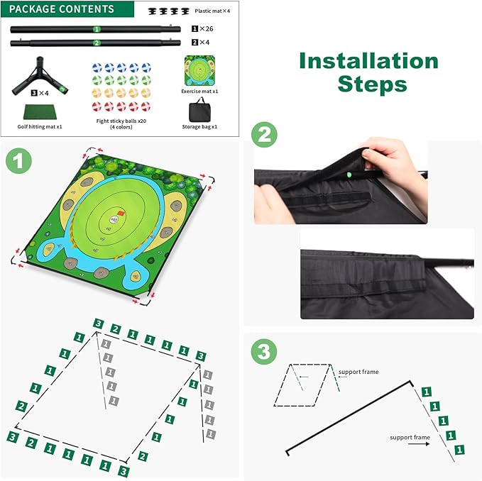 70"x70" Golf Chipping Game Practice – Portable Training Game for Indoor & Outdoor Use, Improve Short Game Accuracy for Adults, Juniors & Beginners