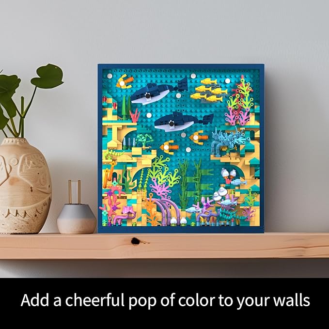 Micro Brick Ocean World Building Set, 3D Wall Art Home Office Decoration or Table Display, Creative Building Craft Set, Ideas Gift Building Toy for Adults,Teens Ages 8+ Kids