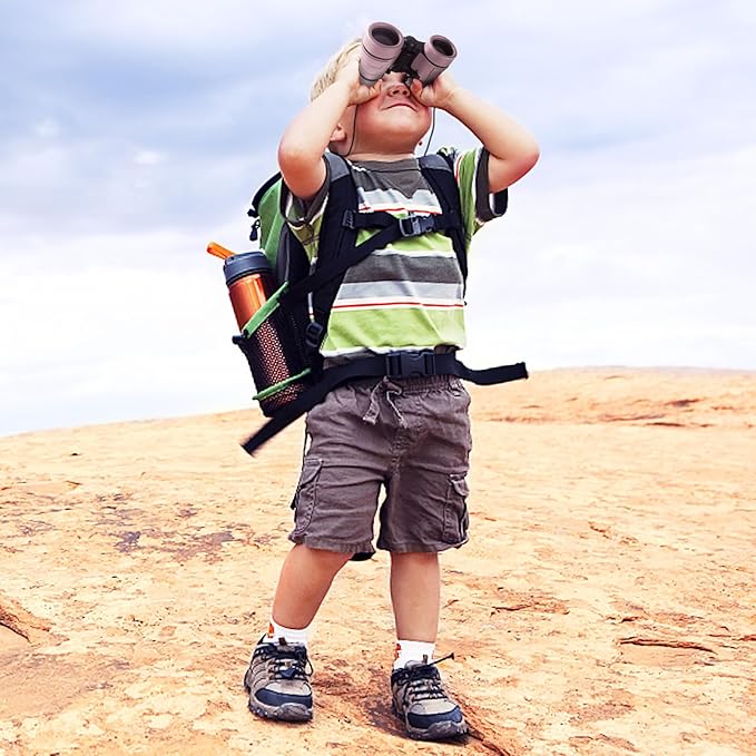 ESSENSON Binoculars for Kids Toys Gifts for Age 3-12 Years Old Boys Girls Kids Telescope Outdoor Toys for Sports and Outside Play Hiking, Bird Watching, Travel, Camping, Birthday Presents (Ice Rose)