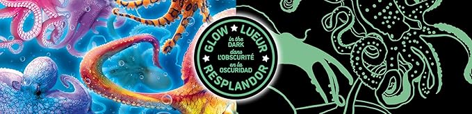 Ceaco - Glow in The Dark - Underwater Octopus - 750 Piece Jigsaw Puzzle