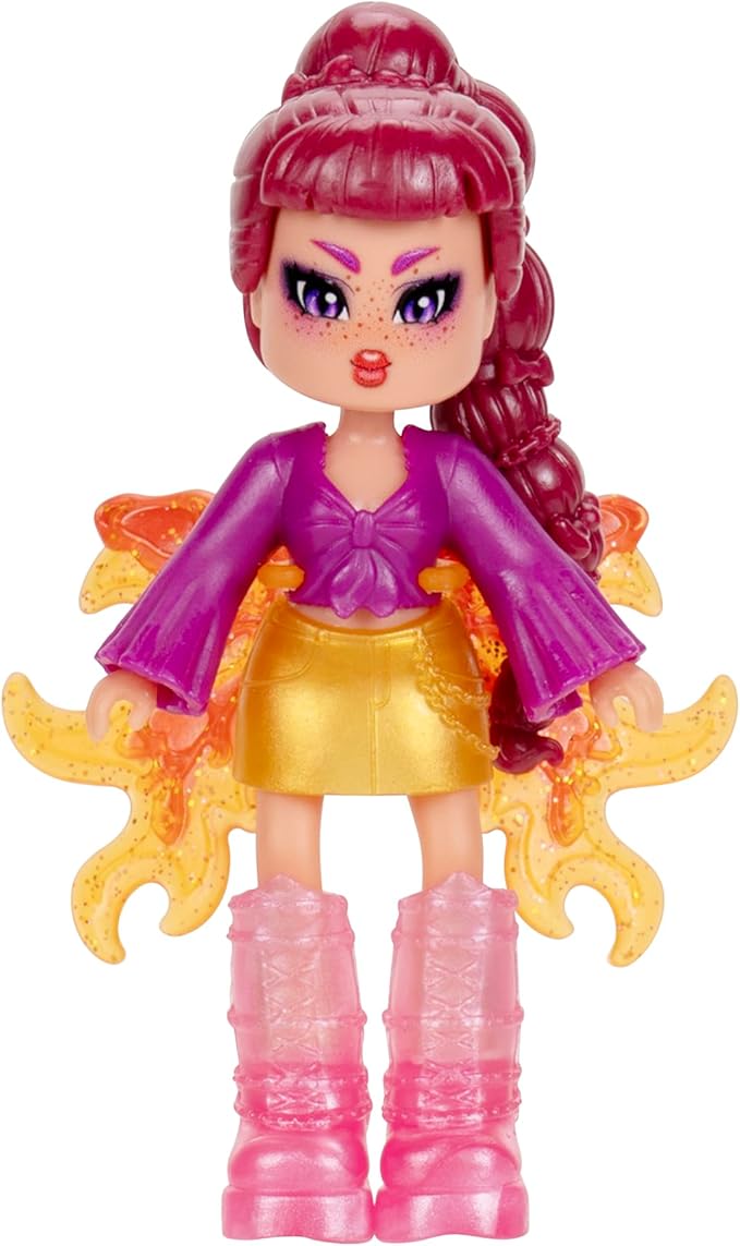 Royale High 3” Fire Mermaid Fashion Doll - 1 Figure with 9 Fashion Accessories - Virtual Item Code Included - Series 3 - Ages 5+