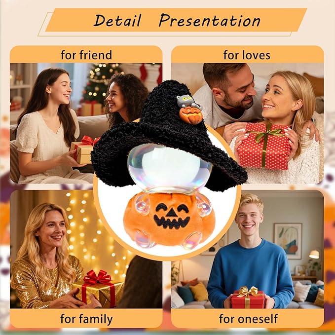 Halloween Pumpkin Costumes for 6.7 Inch (17cm) Dolls,Two-piece Set Includes a Black Witch hat and Pumpkin Overalls,It's Both Cute and Fun, Perfect for Collectors and Dress-Up