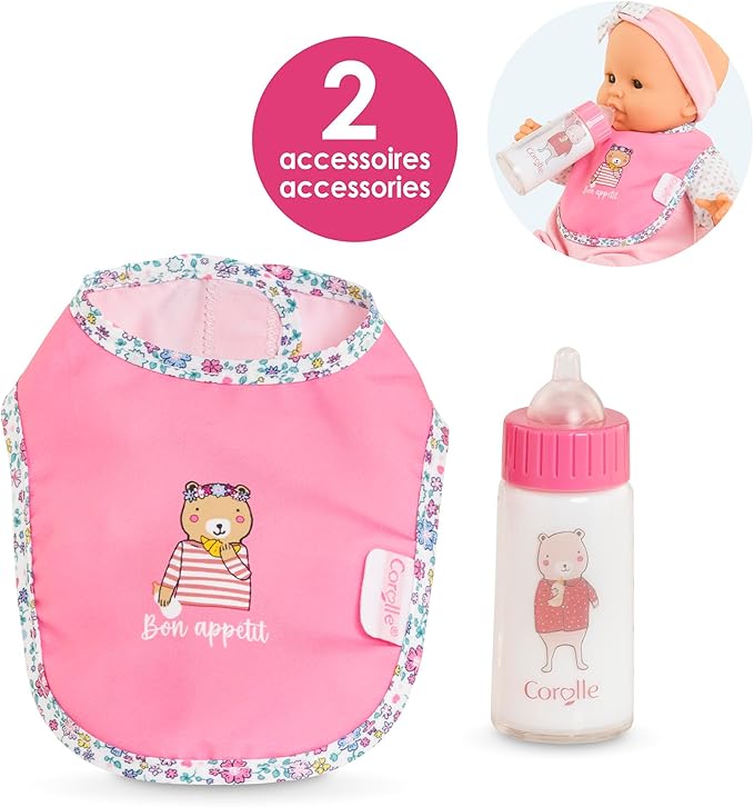 Corolle Magical Baby Bottle with Accessories Interactive Toy for Kids Age 3 and Up Educational Playtime