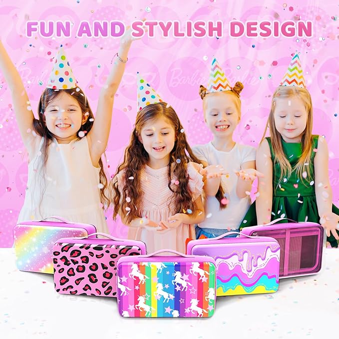 Stylish Travel Case for 12 Inch Fashion Dolls - Storage Solution with Pockets for Doll Accessories - Best for On-The-Go Travel (4-Leopard Print)