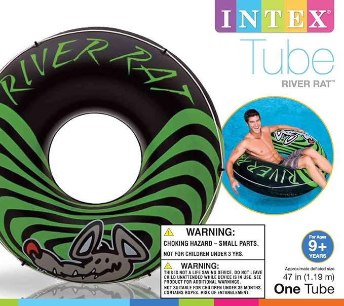 12-Pack Intex River Rat 48" Inflatable Tubes for Lake/Pool/River | 12 x 68209E