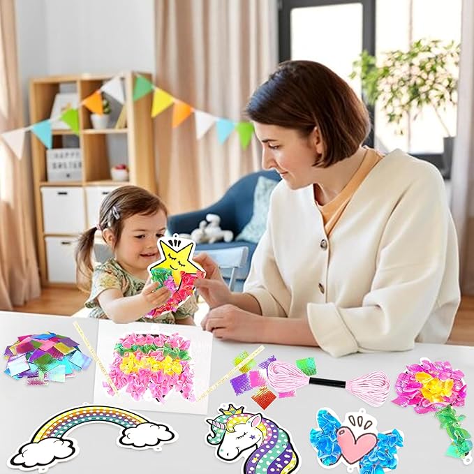 Poke-in Craft and Art Kit- Magical Dream Decor,Arts and Crafts,DIY Craft Kits,Mess-Free Fun for Kids,Art Activity Birthday Christmas Gift Ideas for Children,Toys for Girls and Boys Ages 4-10+