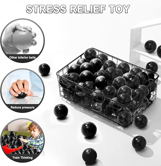 Clear Ball Pit Balls - Crush Proof Plastic Toy Balls for Boys and Girls