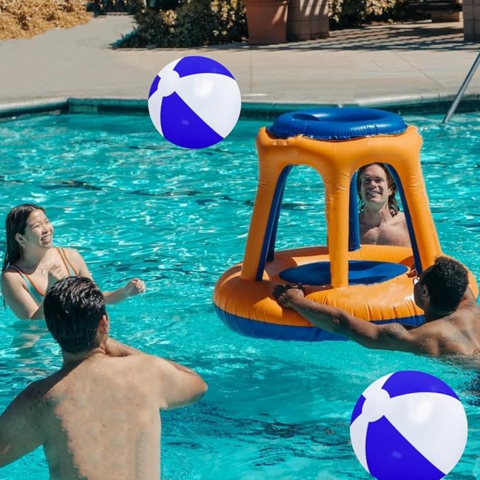 12" Beach Balls Bulk 12 Pack Inflatable Pool Ball for Kids Summer Water Games Party Supplies