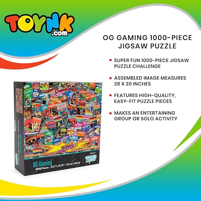 OG Gaming 1000-Piece Jigsaw Puzzle for Adults, Kids | Interactive Brain Teaser, Educational Toys & Games for Home, Indoor Activities, Building Sorting Toys for Creative Play