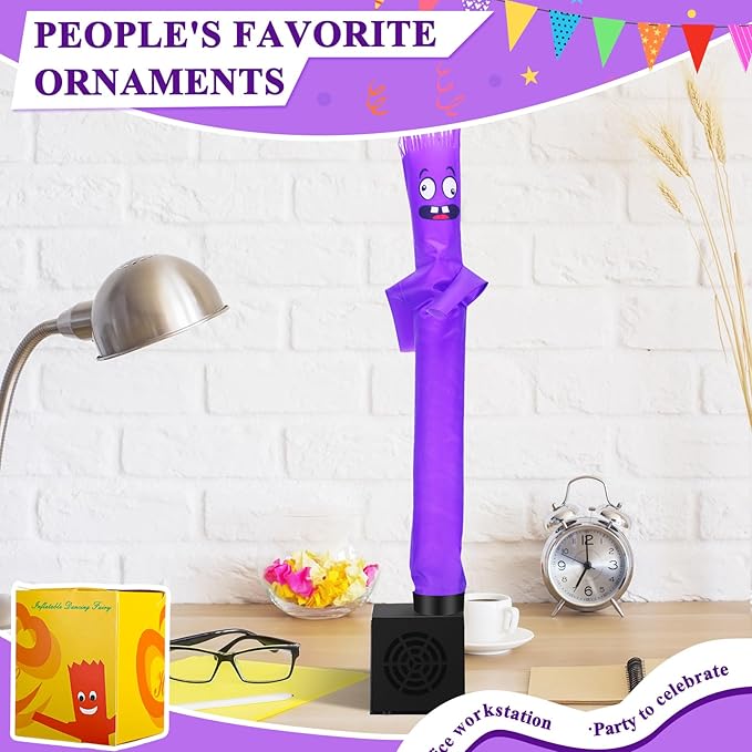 Poen Easter Gifts for Kids Mini Wacky Waving Inflatable Tube Guy with Blower Gag Toy Gift Inflatable Tube Man Birthday Desktop Decor Dancing Blow up Man for Office Party Decor(Interesting)