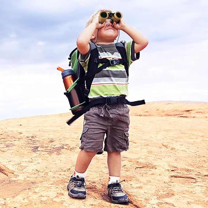 ESSENSON Binoculars for Kids Toys Gifts for Age 3-12 Years Old Boys Girls Kids Telescope Outdoor Toys for Sports and Outside Play Hiking, Bird Watching, Travel, Camping, Birthday Presents (Desert)