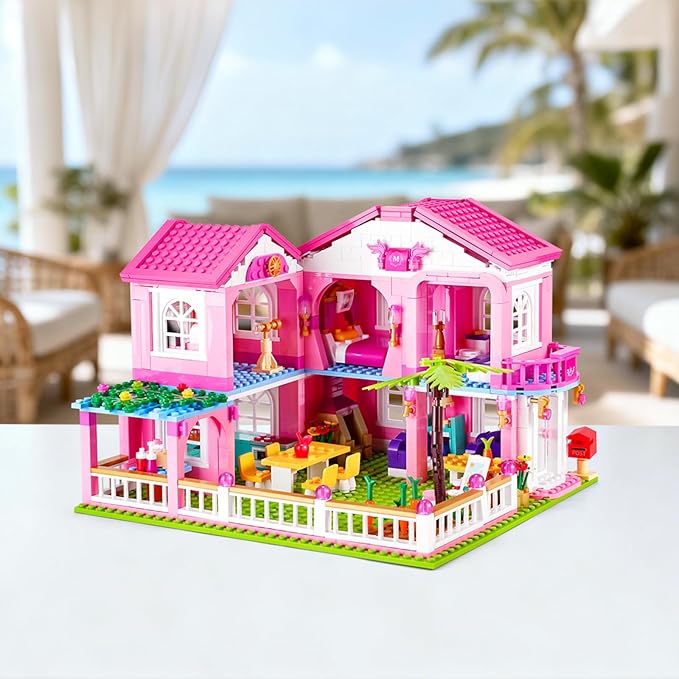 Sluban Garden Villa Friends Building Set for Girls, STEM Educational Toy Building Set Gift for Kids Ages 6+