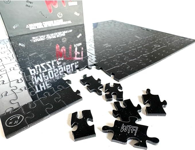 The Clearly Impossible Puzzle 100, 200, 500, 1000 Pieces Hard Puzzle for Adults Cool Difficult Clear Brain Teaser - Difficult Funny for Adults (200 Piece WTF Edition)